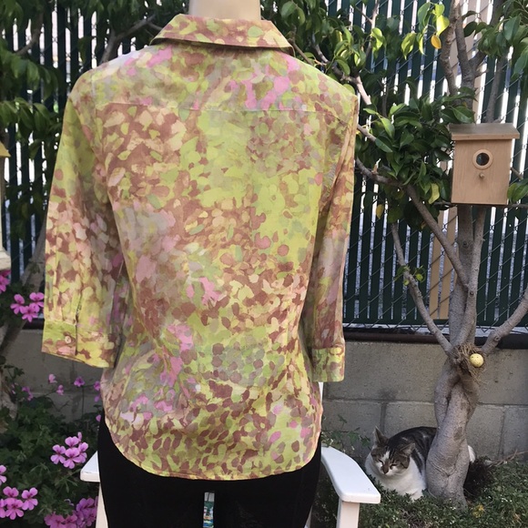 COLDWATER Creek floral blouse - Picture 5 of 10